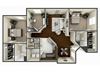 2 bedroom 2 bathroom floor plan 2 bedroom 2 bathroom floor plan at Pembroke Pines Landings, Florida, 33025